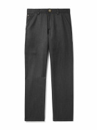 Versace - Straight-Leg Wool-Mouliné Trouser - Gray