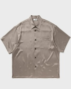 John Elliott Brushed Silk Button Up Beige Shortsleeves