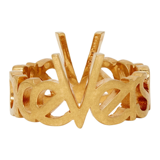 Photo: Versace Gold Vintage Logo Ring