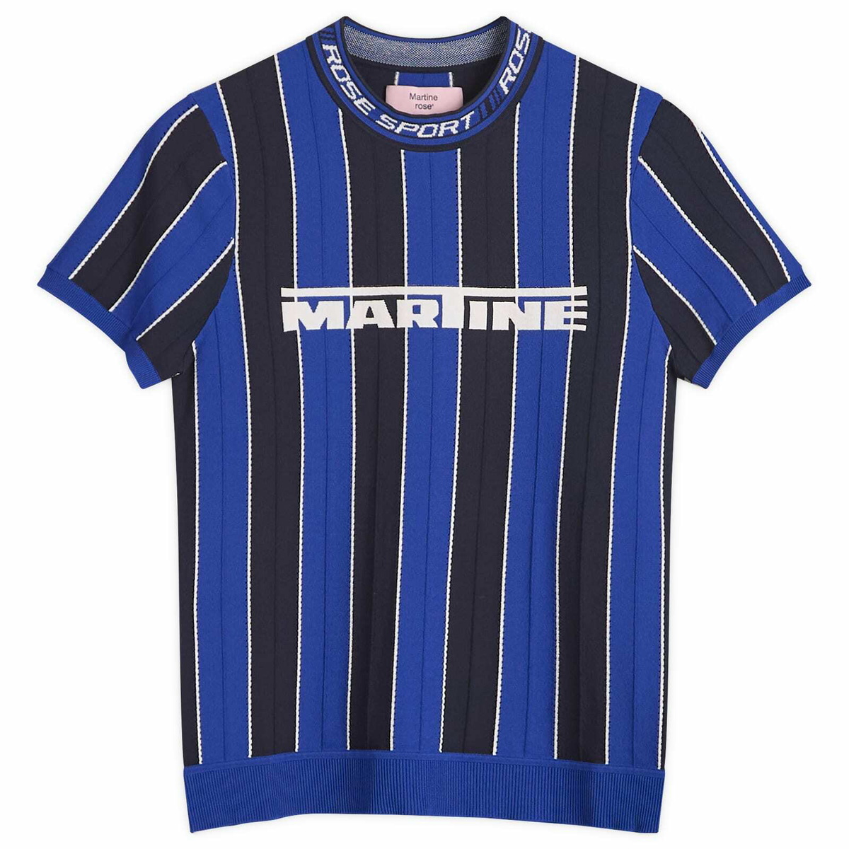 Martine Rose Yellow and Black Ruched Football T-Shirt