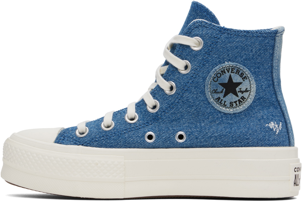 Converse Blue Chuck Taylor All Star Lift Platform Denim High