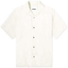 Jil Sander+ Men's Jil Sander Plus Short Sleeve Vacation Shirt in Eggshell