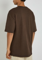 Lemaire Boxy Cotton and Linen-blend T-shirt Brown