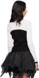 Kiko Kostadinov Black & White Rover Knit Cardigan