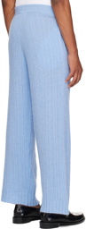 LGN Louis Gabriel Nouchi Blue Mock-Fly Lounge Pants