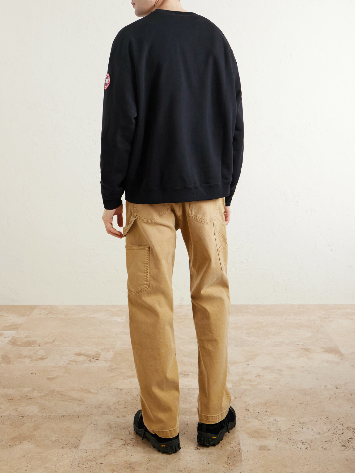 Canada Goose - Rove Logo-Embroidered Cotton-Jersey Sweater - Black