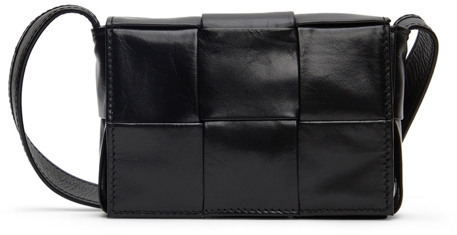 Bottega Veneta Black Mini Cassette Messenger Bag Bottega Veneta