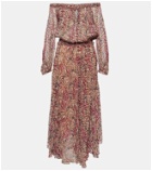 Marant Etoile Volga printed off-shoulder maxi dress