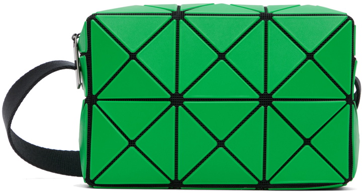 Photo: BAO BAO ISSEY MIYAKE Green Cuboid Crossbody Bag