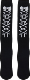 Ashley Williams Black Lace Knee Socks