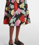Marni Floral cotton poplin midi dress
