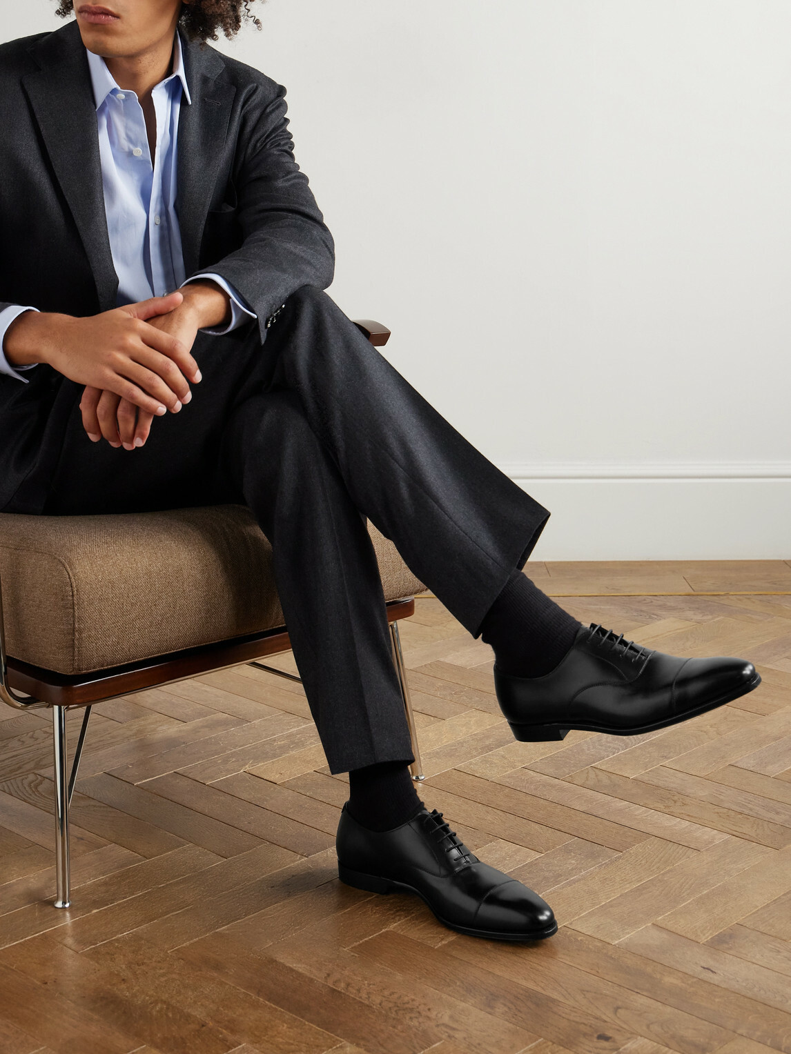George Cleverley - Michael Leather Oxford Shoes - Black