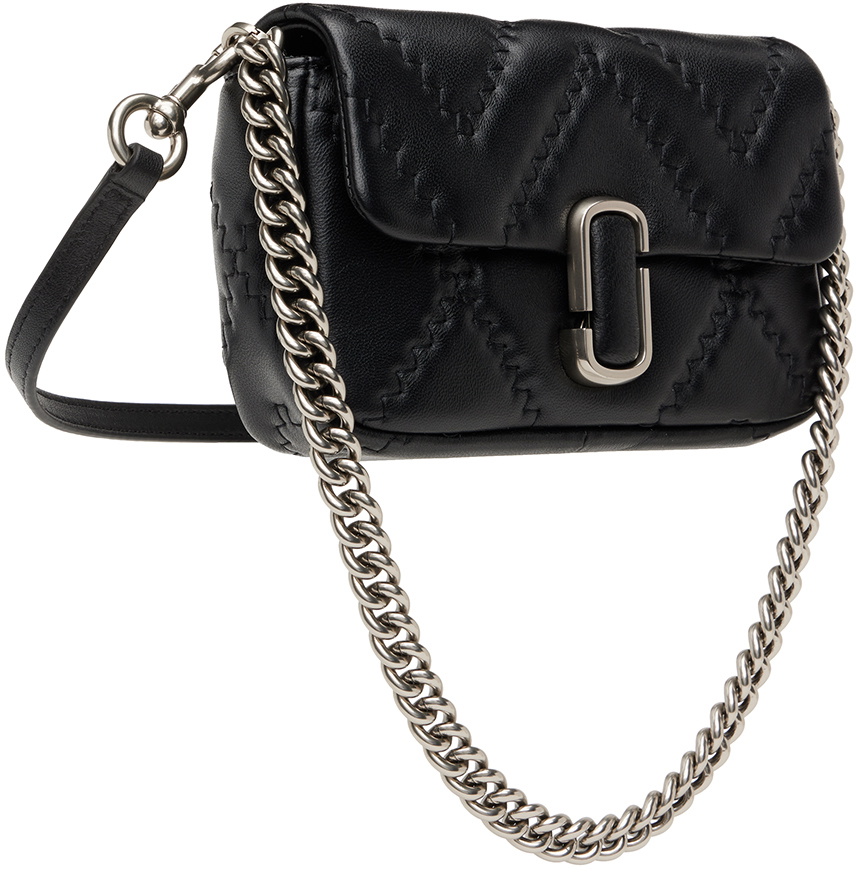 Marc Jacobs Black Mini 'The Quilted Leather J Marc' Shoulder Bag