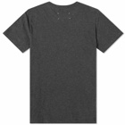 Maison Margiela Men's Embroidered Text Logo T-Shirt in Dark Grey Melange