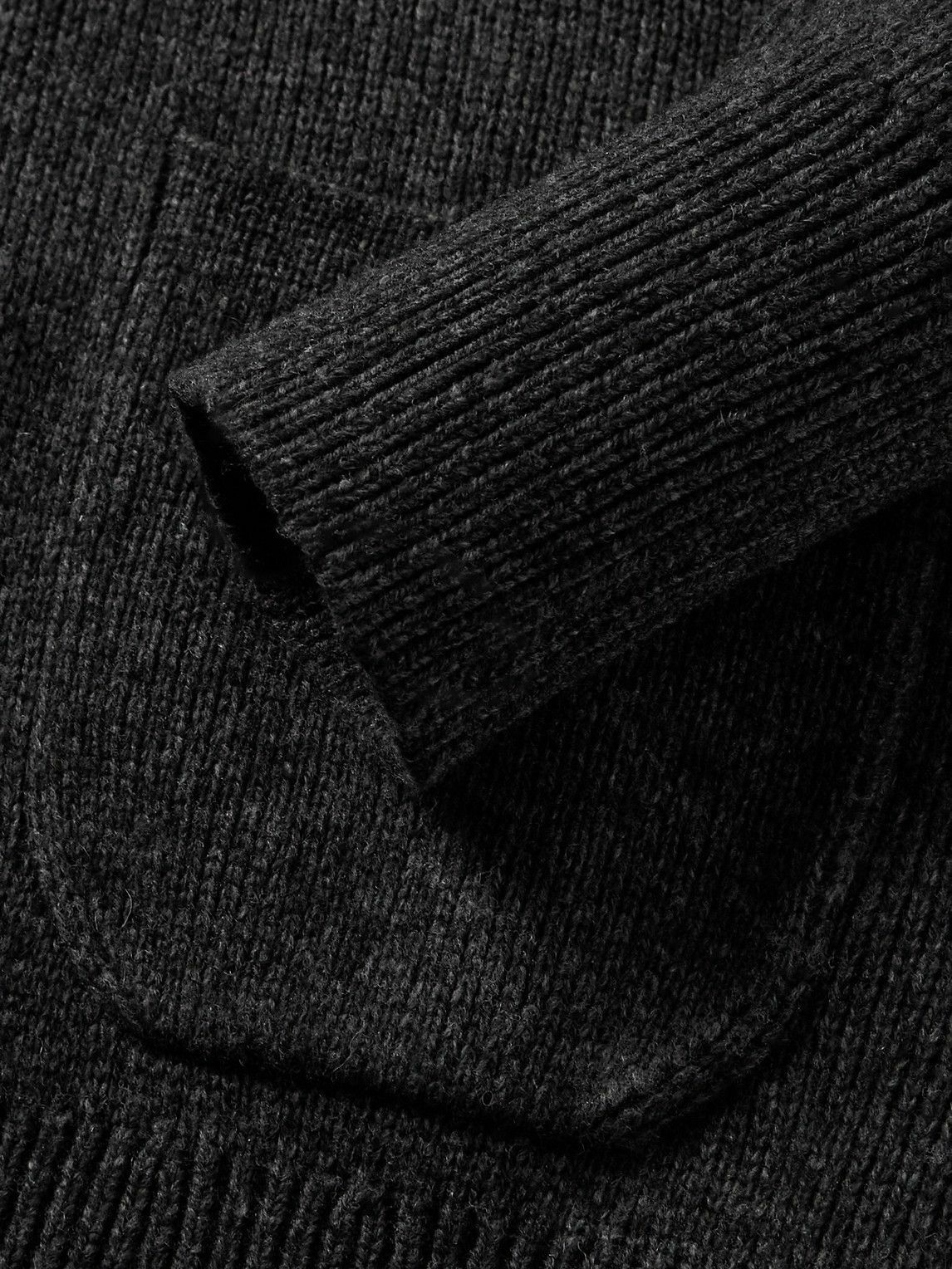Sid Mashburn - Shawl-Collar Wool-Blend Cardigan - Gray