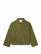 Story Mfg. - Embroidered Organic Cotton-Canvas Overshirt - Green