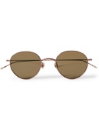 Eyevan 7285 - 10 EYEVAN 170 Round-Frame Gold-Tone Titanium Sunglasses