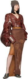 Rick Owens Brown Porterville Spider Ziggy Maxi Skirt