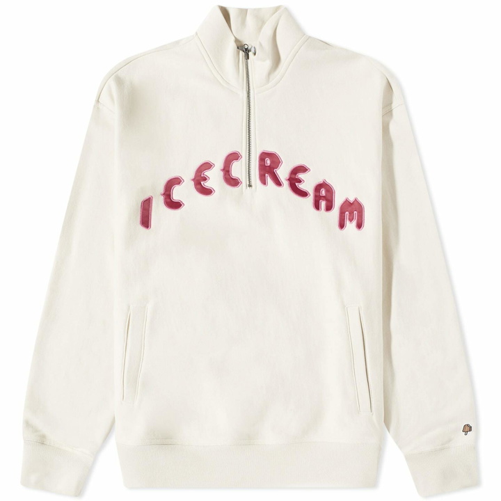 Photo: ICECREAM Men's Quarter Zip Sweat in Beige