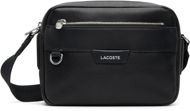 Photo: Lacoste Black Ossian Leather Reporter Bag