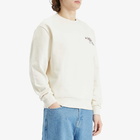 A.P.C. Men's Tyler Floral Logo Crew Sweatshirt in Ecru