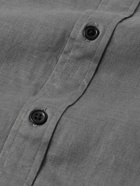Club Monaco - Grandad-Collar Linen Shirt - Gray