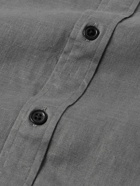 Club Monaco - Grandad-Collar Linen Shirt - Gray