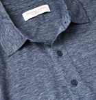 Orlebar Brown - Sebastian Slim-Fit Slub Linen Polo Shirt - Blue