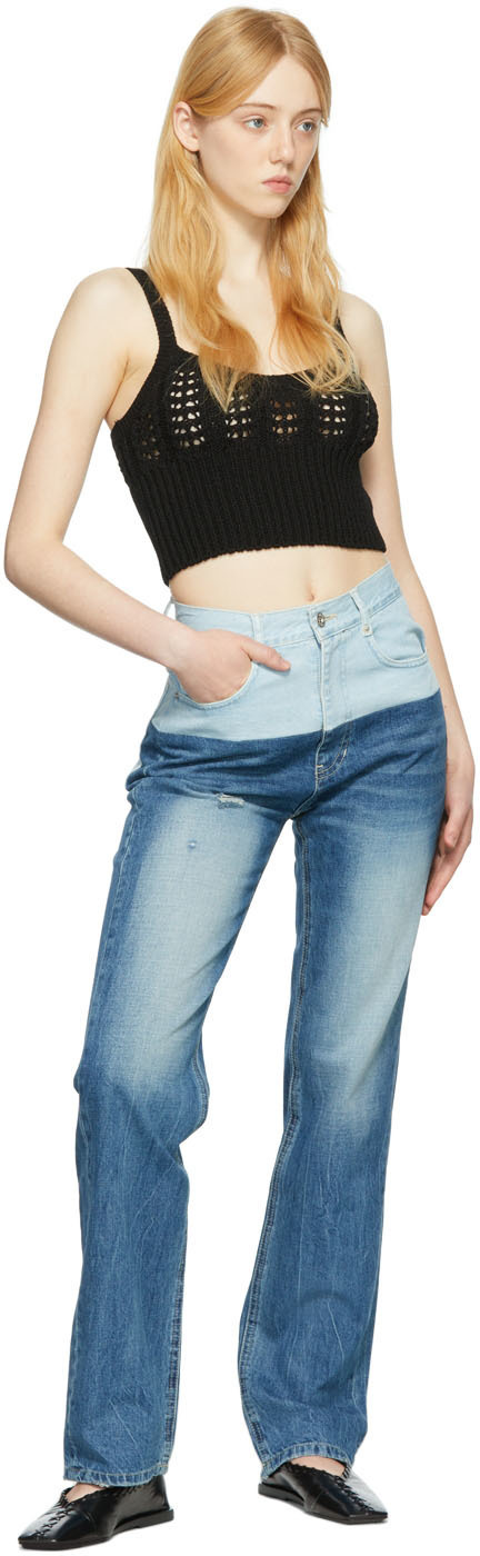 DRAE Black Cotton Tank Top
