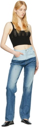 DRAE Black Cotton Tank Top