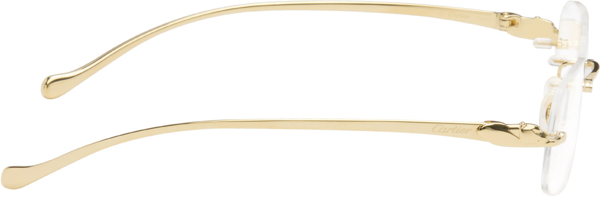 Cartier Gold Rimless Panther Glasses