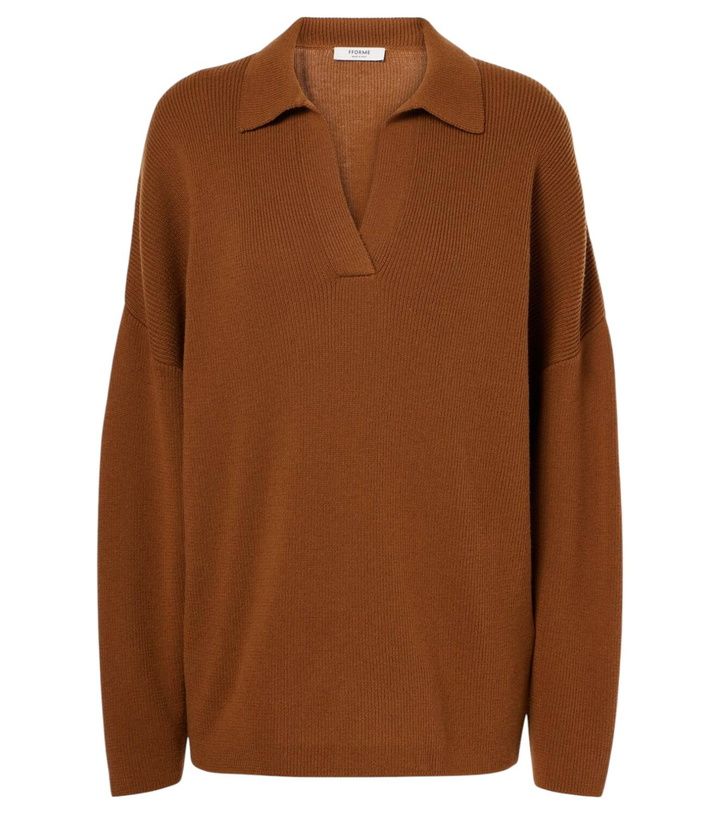 Photo: Fforme Louise wool and cashmere polo sweater