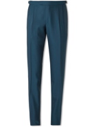 ERMENEGILDO ZEGNA - City Slim-Fit Wool and Silk-Blend Trousers - Blue