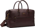 Polo Ralph Lauren Brown Pebbled Leather Duffle Bag