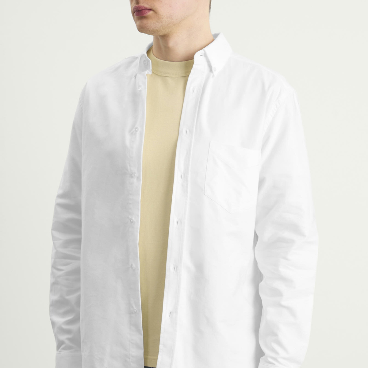 Portuguese Flannel Men's Belavista Button Down Oxford Shirt in White