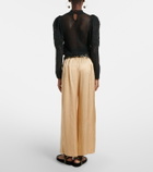 Isabel Marant Nolia satin wide-leg pants