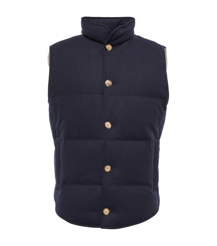 Photo: Brunello Cucinelli - Wool-blend down vest