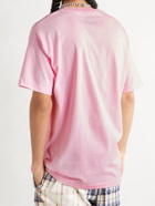 PARADISE - Bearadise Printed Cotton-Jersey T-shirt - Pink