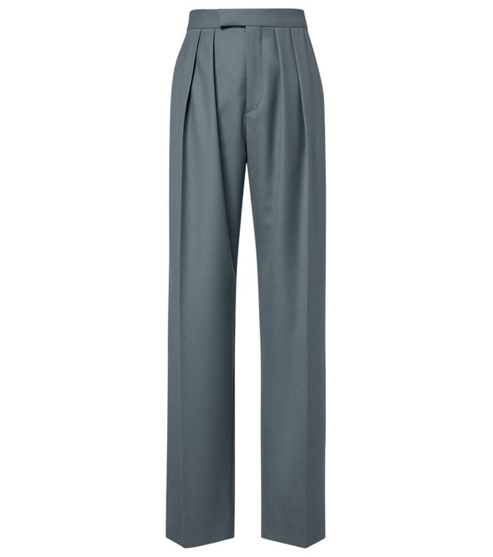 Photo: Chloé Pleated virgin wool straight pants