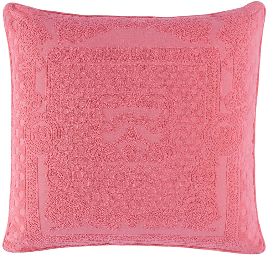 Versace Pink Seashell Baroque Double-Faced Pillow Versace