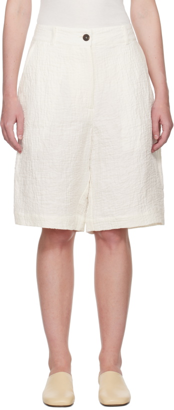 Photo: Studio Nicholson Off-White Luna Linen Shorts