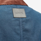 Loewe Men's Workwear Bomber Jacket in Indigo Blue