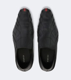 Gucci Mesh-trimmed leather loafers