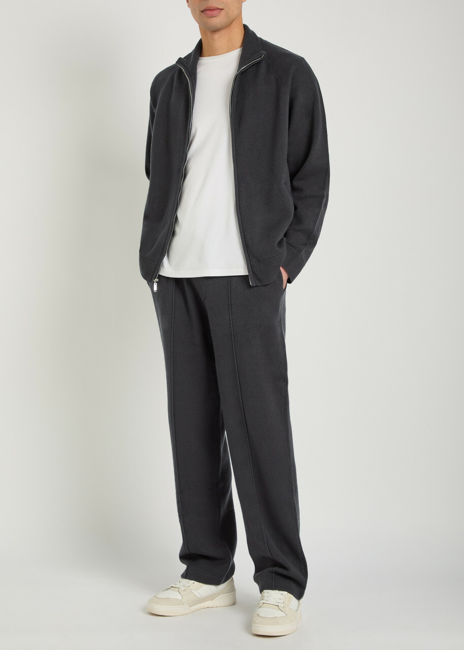 Paige Cremonesi Straight-leg Knit Sweatpants Charcoal