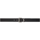 Saint Laurent Black Lambskin Monogram Belt