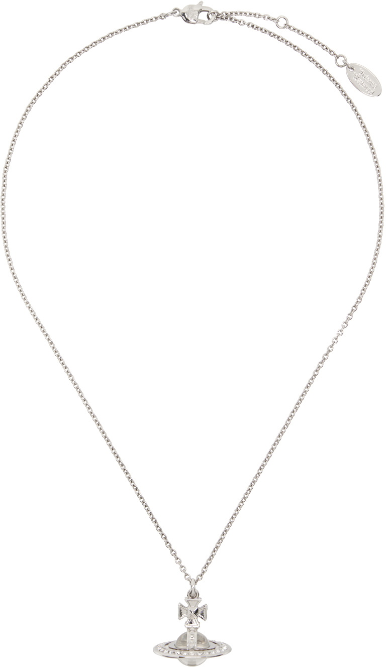 Vivienne Westwood Silver Pina Small Orb Pendant Necklace