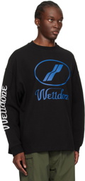 We11done Black Print Long Sleeve T-Shirt