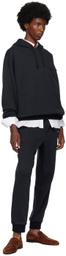 ZEGNA Navy Embroidered-Logo Sweatpants