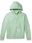 THOM BROWNE - Garment-Dyed Loopback Cotton-Jersey Hoodie - Green