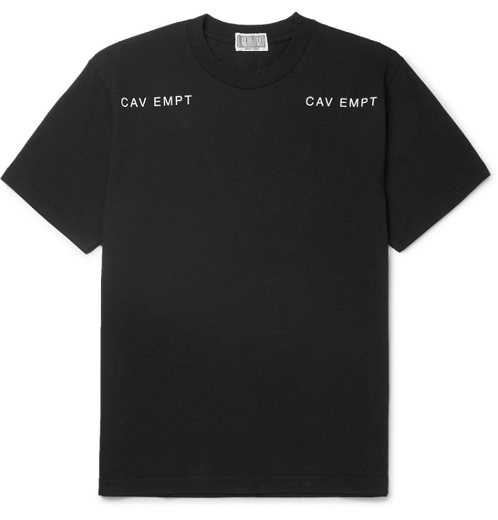 Photo: Cav Empt - Printed Cotton-Jersey T-Shirt - Black